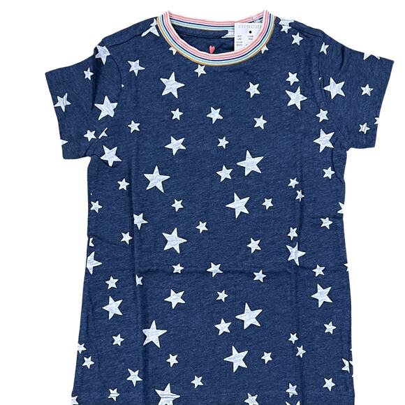 NWT J. Crew Girls' All Over Stars 4th of July W/ Rainbow Ringer T-Shirt - Picture 2 of 7